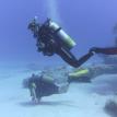 Liz Wyatt, Stephen Hale diving Nitrox in Cozumel